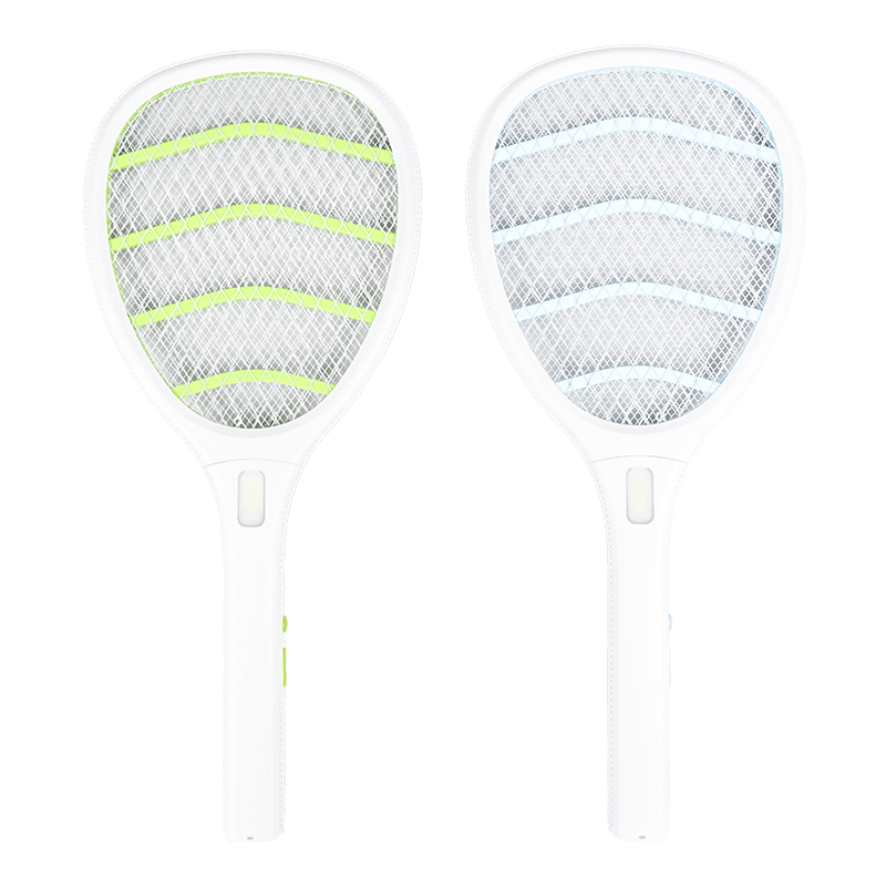 Pañero eléctrico para mosquitos con batería de plomo-ácido y alambre en forma de ocho de dos colores FF-987A de 400 mAh y luz